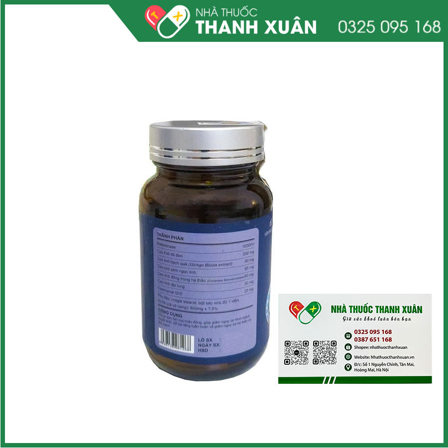 HT Strokend hỗ trợ giảm cholesterol, ngừa huyết khối, tăng tuần hoàn máu não và bảo vệ chức năng não bộ
